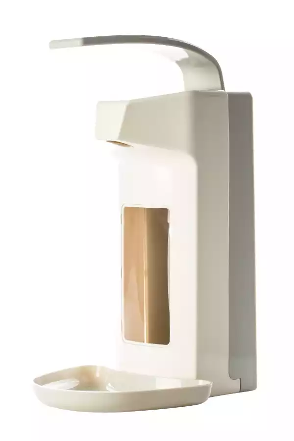 Дозатор локтевой настенный - пластиковый, для объема 1,0л