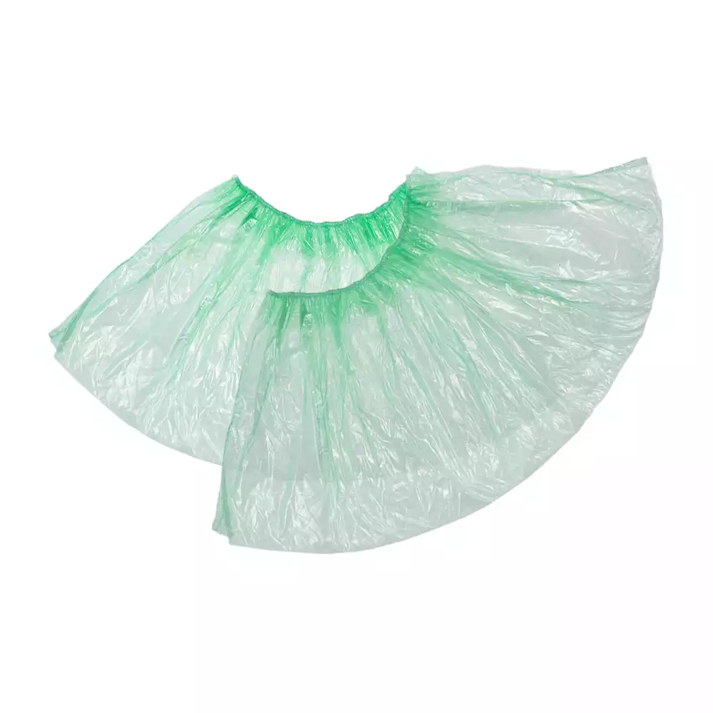 Бахилы UNITE "Стандарт Зеленые" ПНД 25мкм, полиэтиленовые, гладкие, вес 2,5 гр/пара, размер 400*150мм