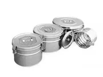 Бикс медицинский (Коробка стерилизационная), круглый, с фильтрами КСКФ-15, объем 15,0л