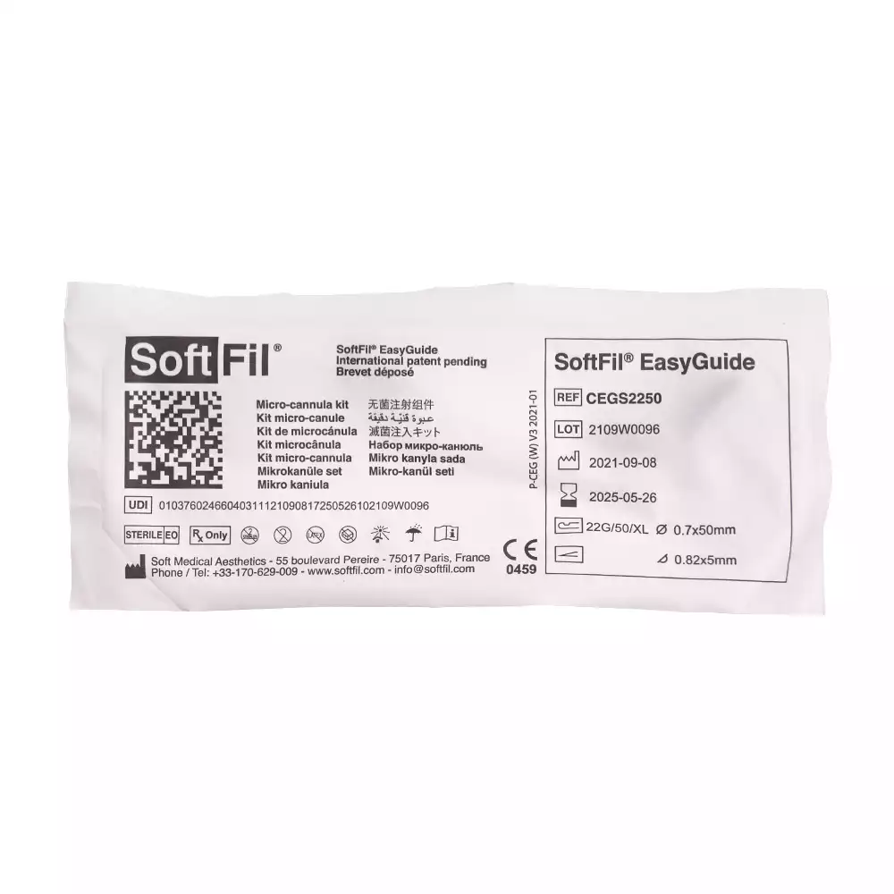 Канюля SoftFil EasyGuide для контурной пластики, размер 22G*50мм
