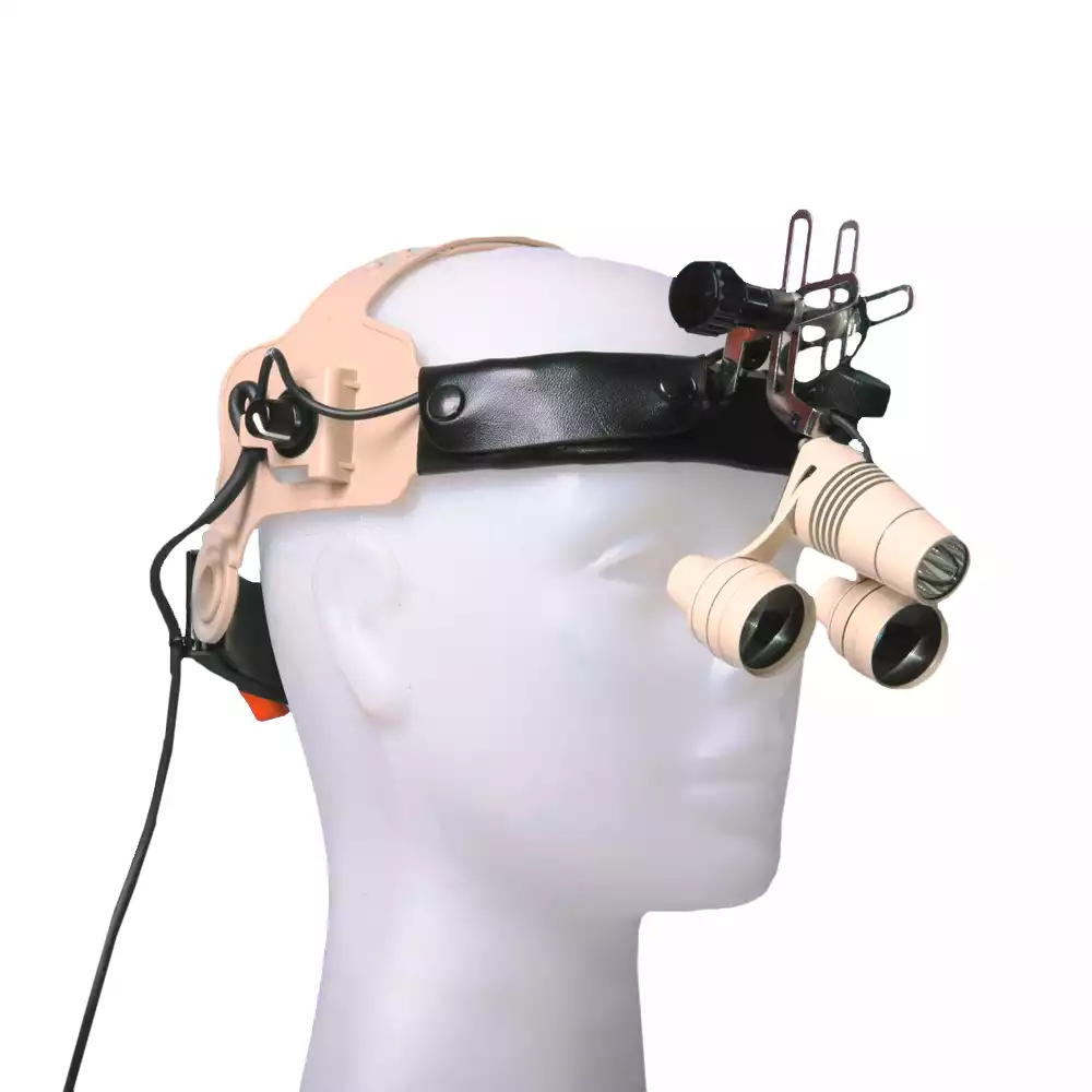 Лупа налобная хирургическая LNH-400 с осветителем, 2,5х кратное увеличение