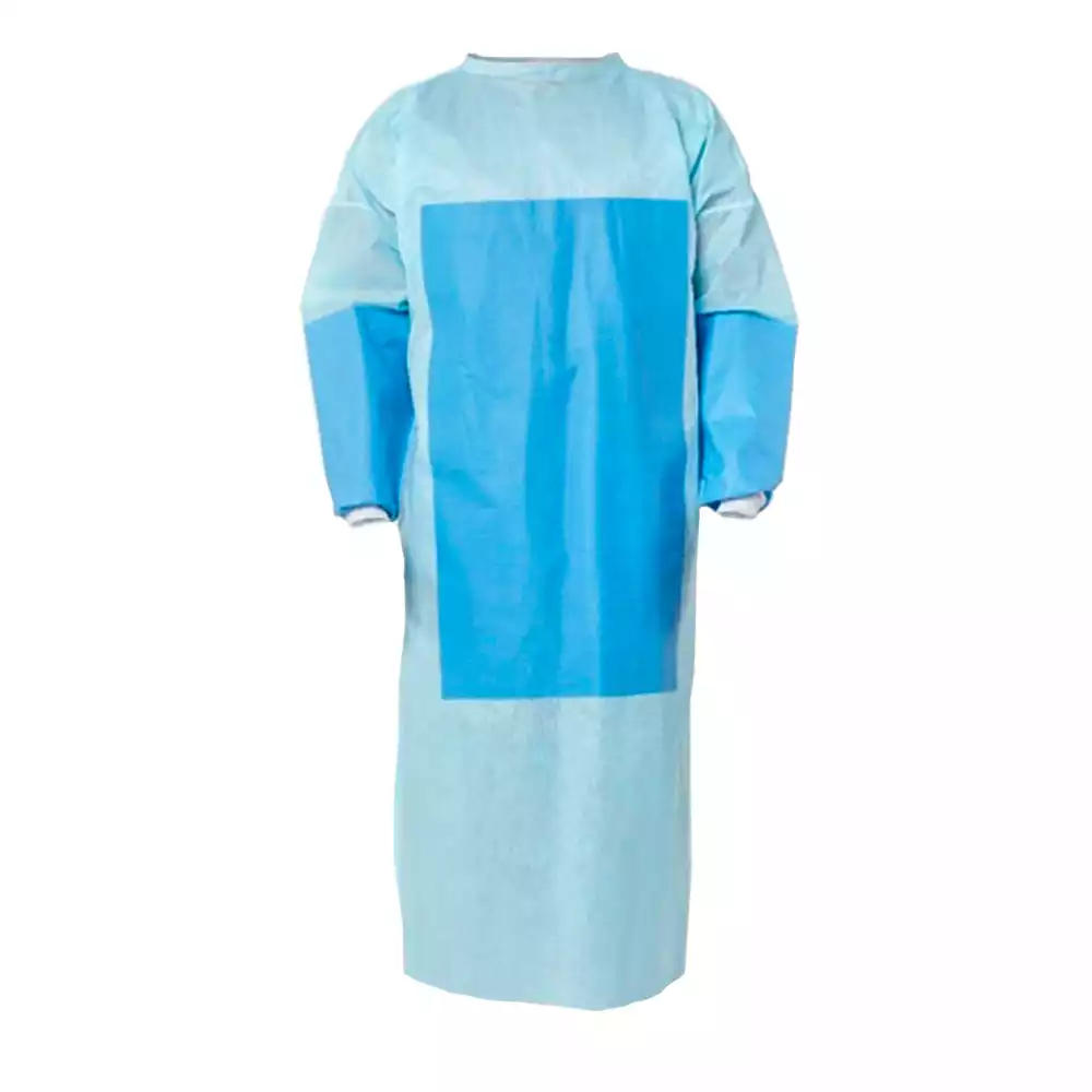 Халат хирургический с усиленной защитной зоной 140см (сммс25/лс40) р.54-56, рукав на манжете, стерильный